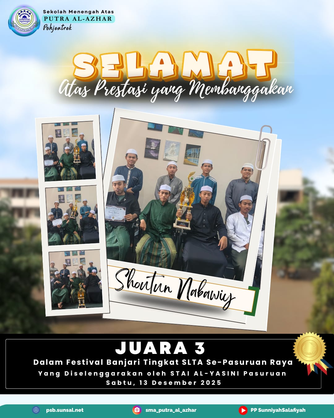 JUARA 3 FESBAN TINGKAT SMA/SMK/MA Se-PASURUAN RAYA TAHUN 2025